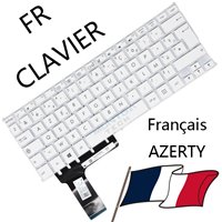 AZERTY Français Keyboard White for Asus VivoBook E202 Computer Laptop
