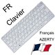 Clavier AZERTY Français Blanc pour Sony VAIO SVE1112M1E Ordinateur Portable