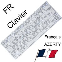 Clavier AZERTY Français Blanc pour Sony VAIO SVE1112M1EP Ordinateur Portable