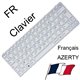 Clavier AZERTY Français Blanc pour Sony VAIO SVE1113M1RP Ordinateur Portable