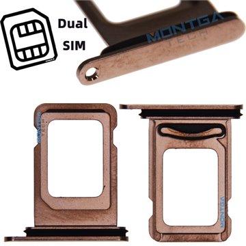 Dual SIM card Tray Gold for Apple iPhone 11 Pro