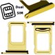 Rack Tiroir Support Carte Dual SIM en couleur Gold Or pour Apple iPhone 11 Téléphone portable