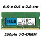 Mémoire vive 16 Go SODIMM DDR4 compatible Ordinateur Portable HP 14-CE0021NF