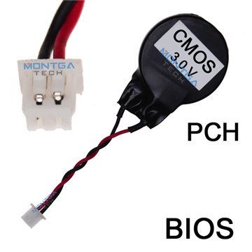CR2032 Batterie de Secours Bios Carte Mère d'Ordinateur Portable ou PLC -  avec Câble
