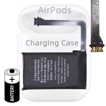 Batterie de rechange ou replacement pour Apple Charging Case AirPods Lightning Case A1602 Ecouteurs Sans Fil