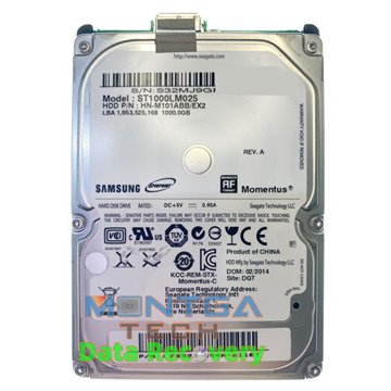 Samsung 1TB ST1000LM025 HN-M101ABB/EX2 Disque dur Externe Service d'évaluation pour la récupération des données et Frais de reto