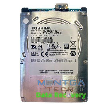 Toshiba 1TB MQ04UBF100 JU0B0U External hard drive Evaluation service for data recovery + Return costs / destroy