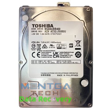 Toshiba 4TB MQ04UBB400 JS0B0U Disque dur Externe Service d'évaluation pour la récupération des données et Frais de retour / détr