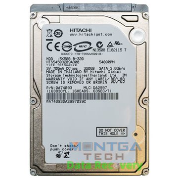 HITACHI 320GB HTS545032B9A300 0A74093 Internal hard drive Evaluation service for data recovery + Return costs / destroy