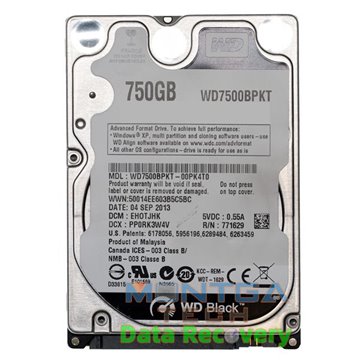 WD 750GB WD7500BPKT-00PK4T0 Internal hard drive Evaluation service for data recovery + Return costs / destroy